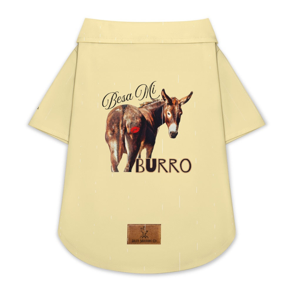 Besa Mi Burro Button Down Pet shirt