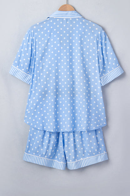 Polka Dot Top & Shorts Pajama Set