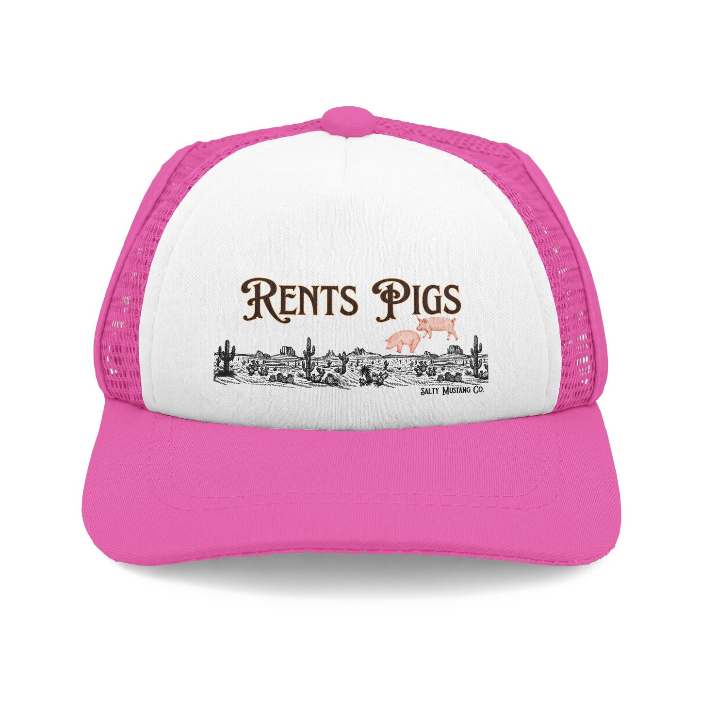 Rents Pigs Dog Foam Trucker Hat