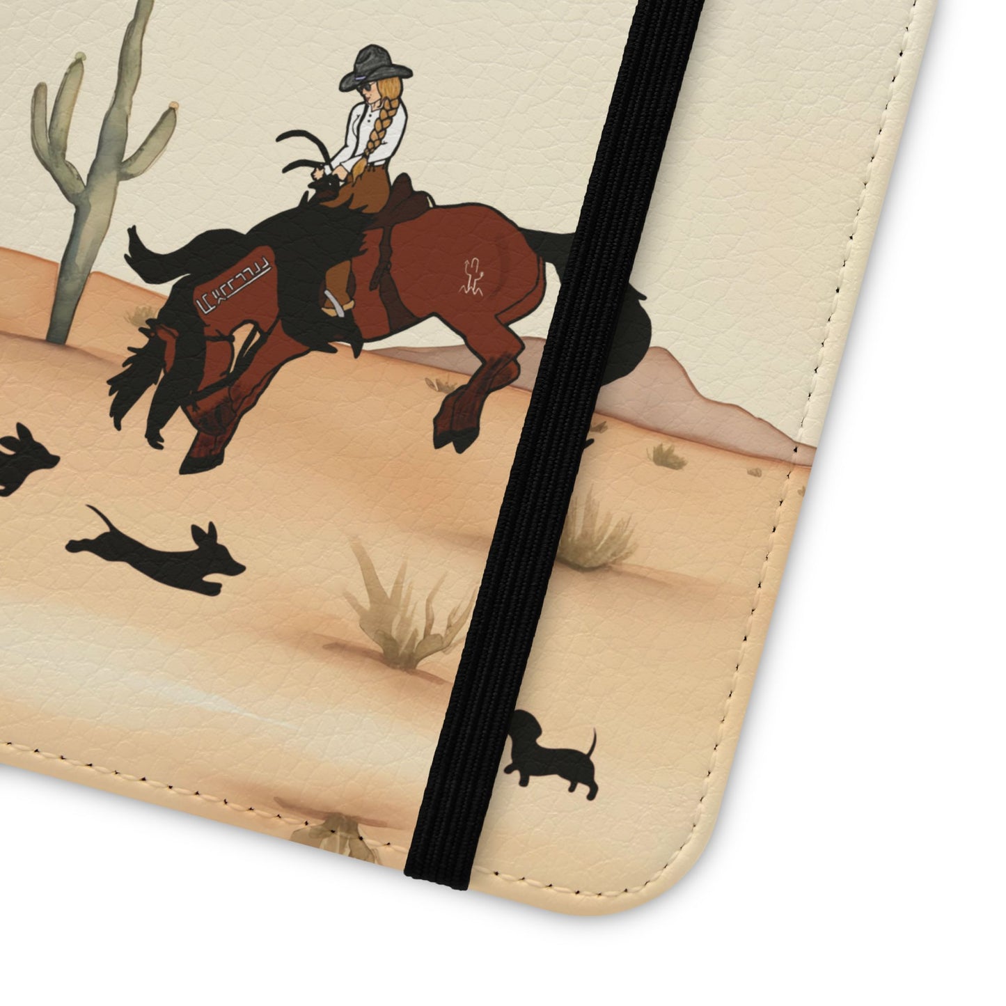 Salty Mustang Co. Lady Puncher Flip Wallet Phone Case (Samsung & iPhone)