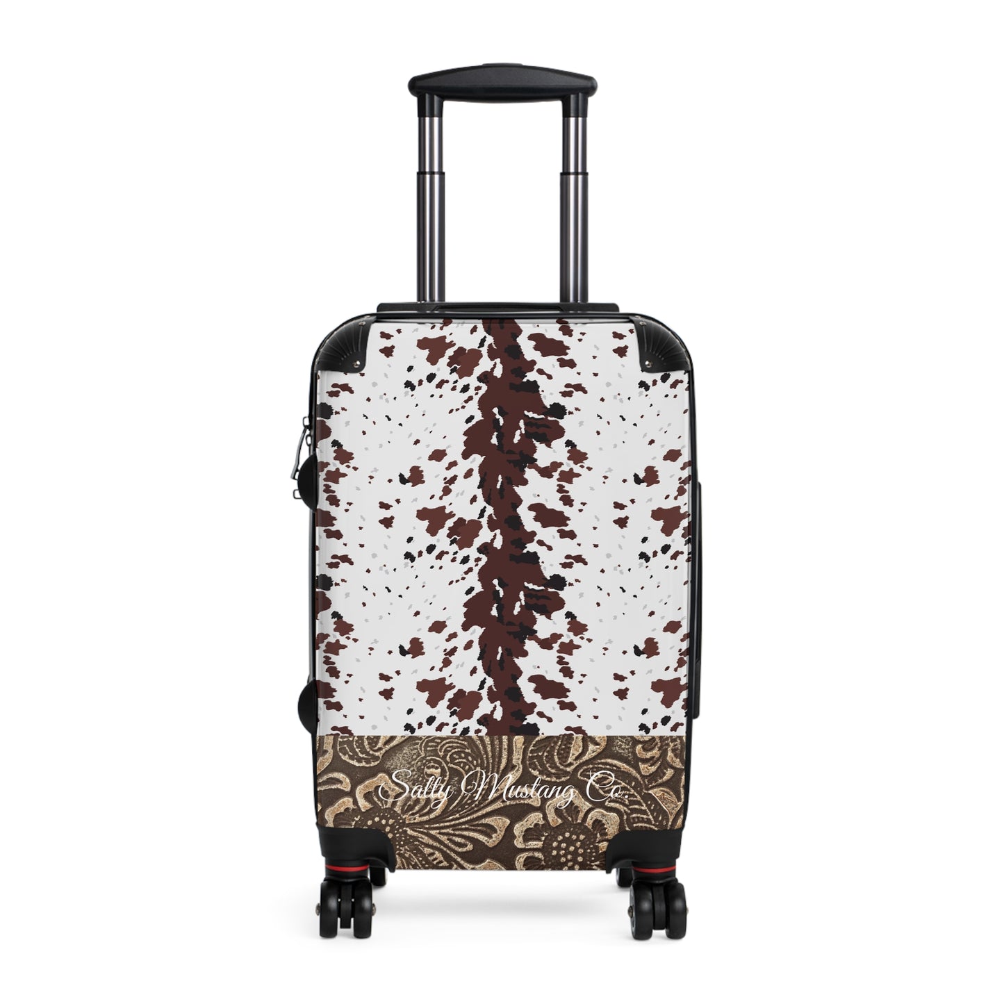 Cow Hide Leather Print Suitcase