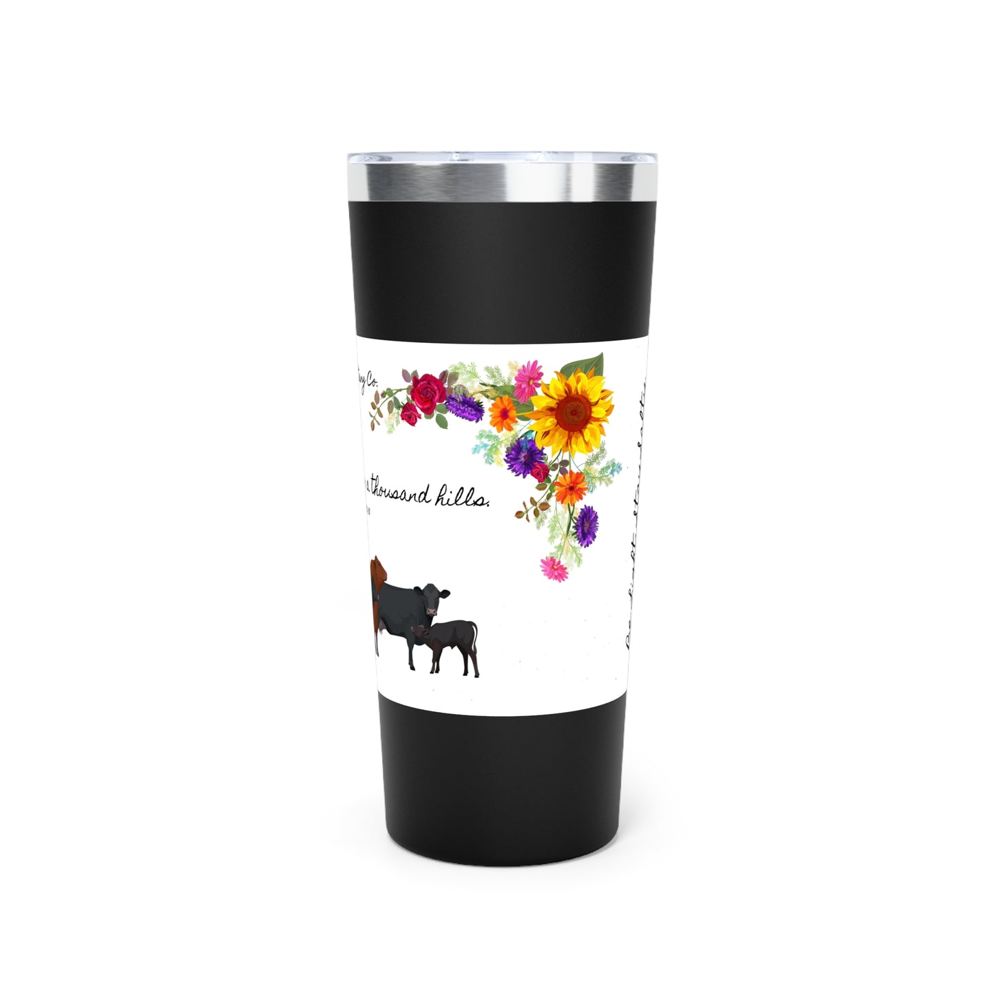 Salty Mustang Co. He Own's The Cattle On A Thousand Hills Copper Vacuum Insulated Tumbler, 22oz