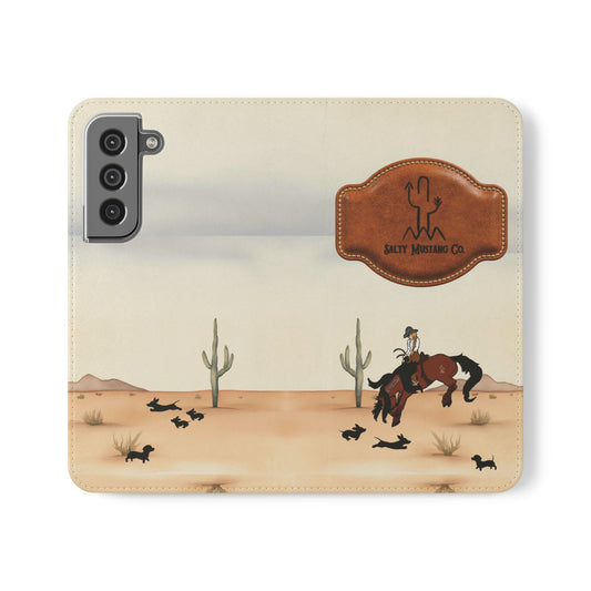 Salty Mustang Co. Lady Puncher Flip Wallet Phone Case (Samsung & iPhone)