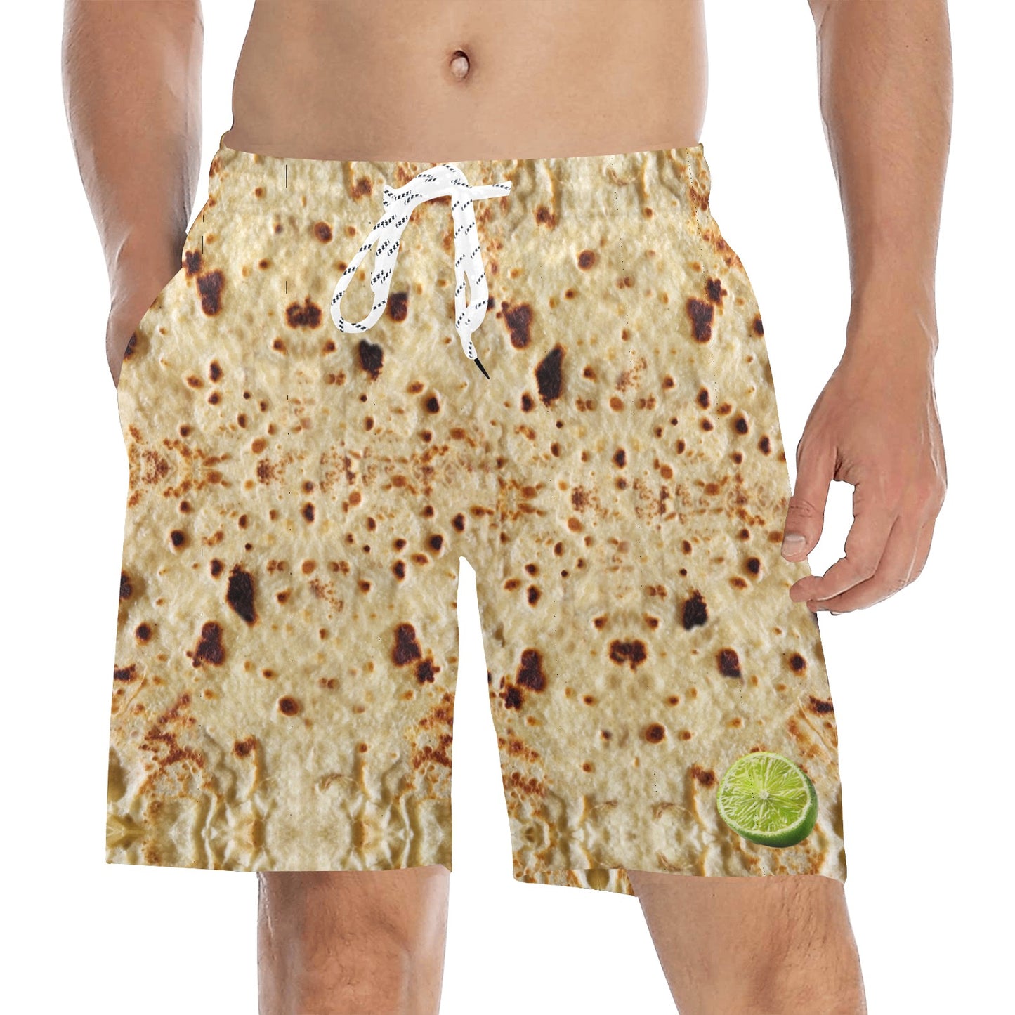 Tortilla & Lime Mid-Length Beach Shorts