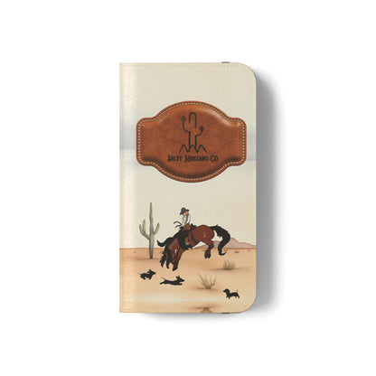 Salty Mustang Co. Lady Puncher Flip Wallet Phone Case (Samsung & iPhone)