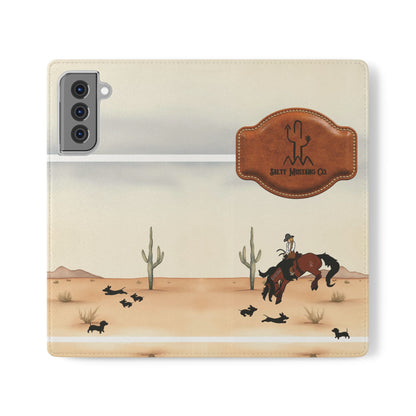 Salty Mustang Co. Lady Puncher Flip Wallet Phone Case (Samsung & iPhone)