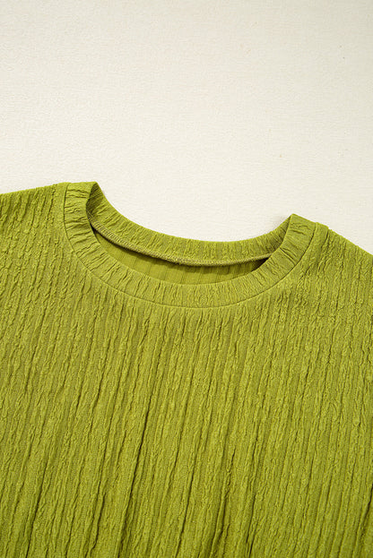 Textured Ruched Side Bodycon Tank Dress