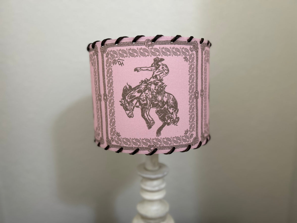 Bandana Bronc Pink and Brown Lampshade