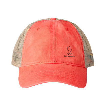 Women's Washed Mesh-Back Cap Embroidered Brand