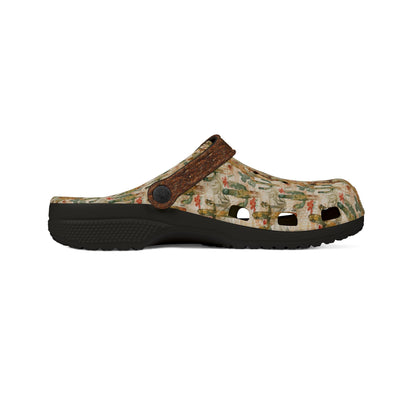 Brewster County Cowboy Leather Print Salty Clogs
