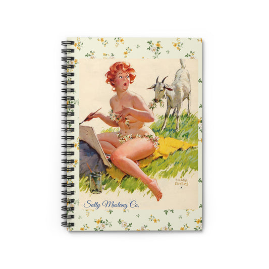 Goofy Goat "Hilda" Spiral Notebook - Ruled Line