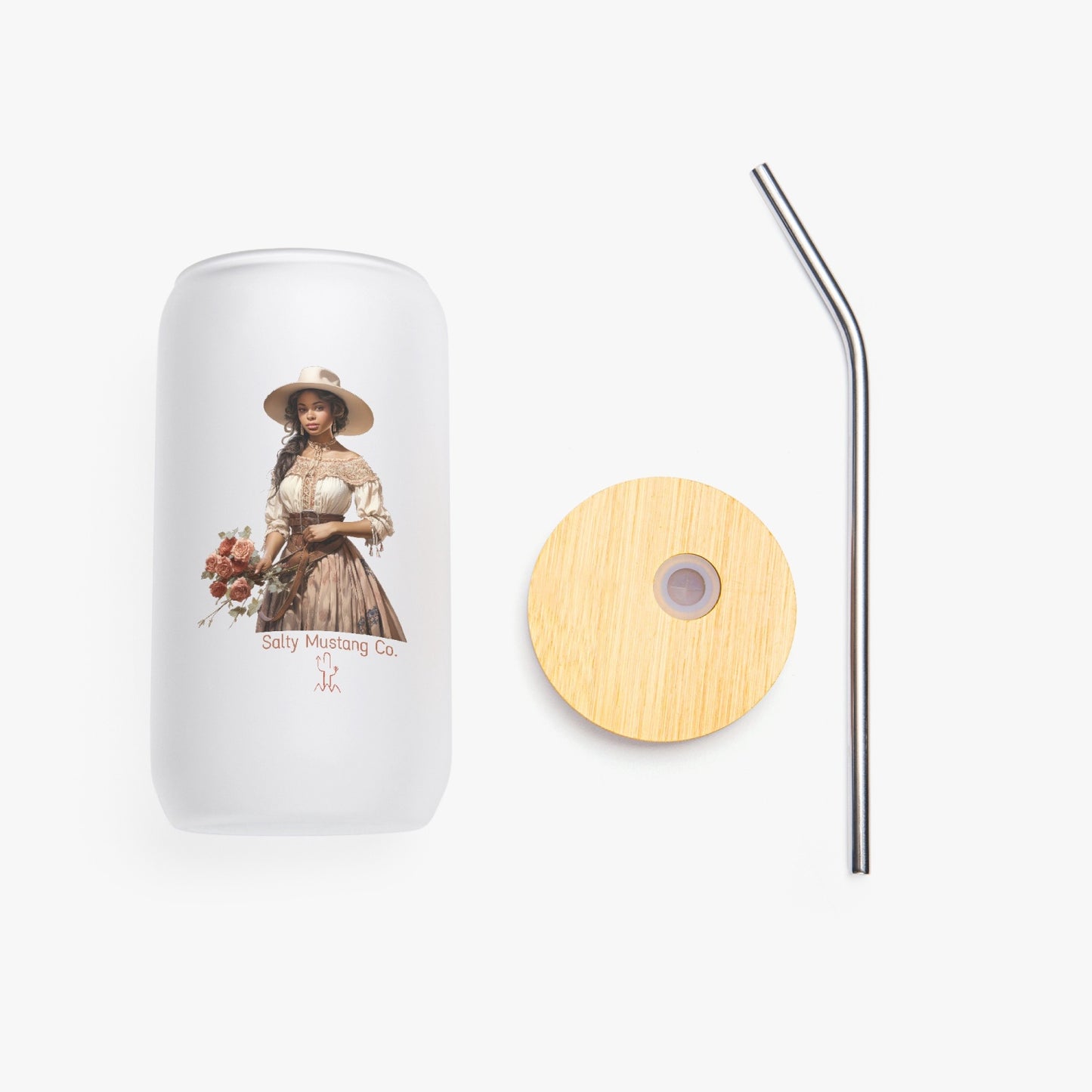 Terlingua Cowgirl Frosted Glass Cup