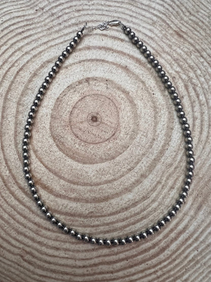 5mm Sterling Pearl Necklace — 16 inch