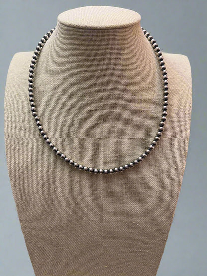 5mm Sterling Pearl Necklace — 16 inch