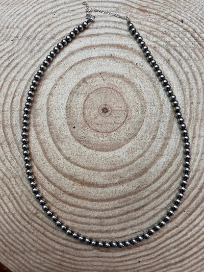 5mm Sterling Pearl Necklace — 18 inch (Made in USA)