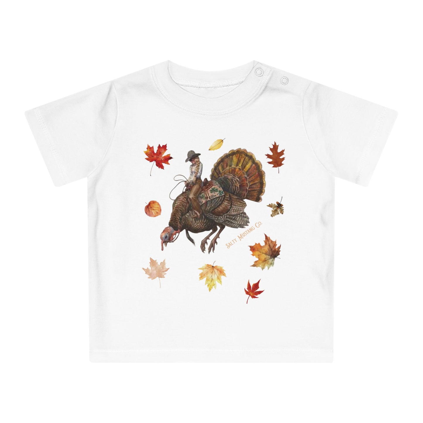 Turkey Puncher Baby T-Shirt (100% Organic Cotton Except Heather Colors)