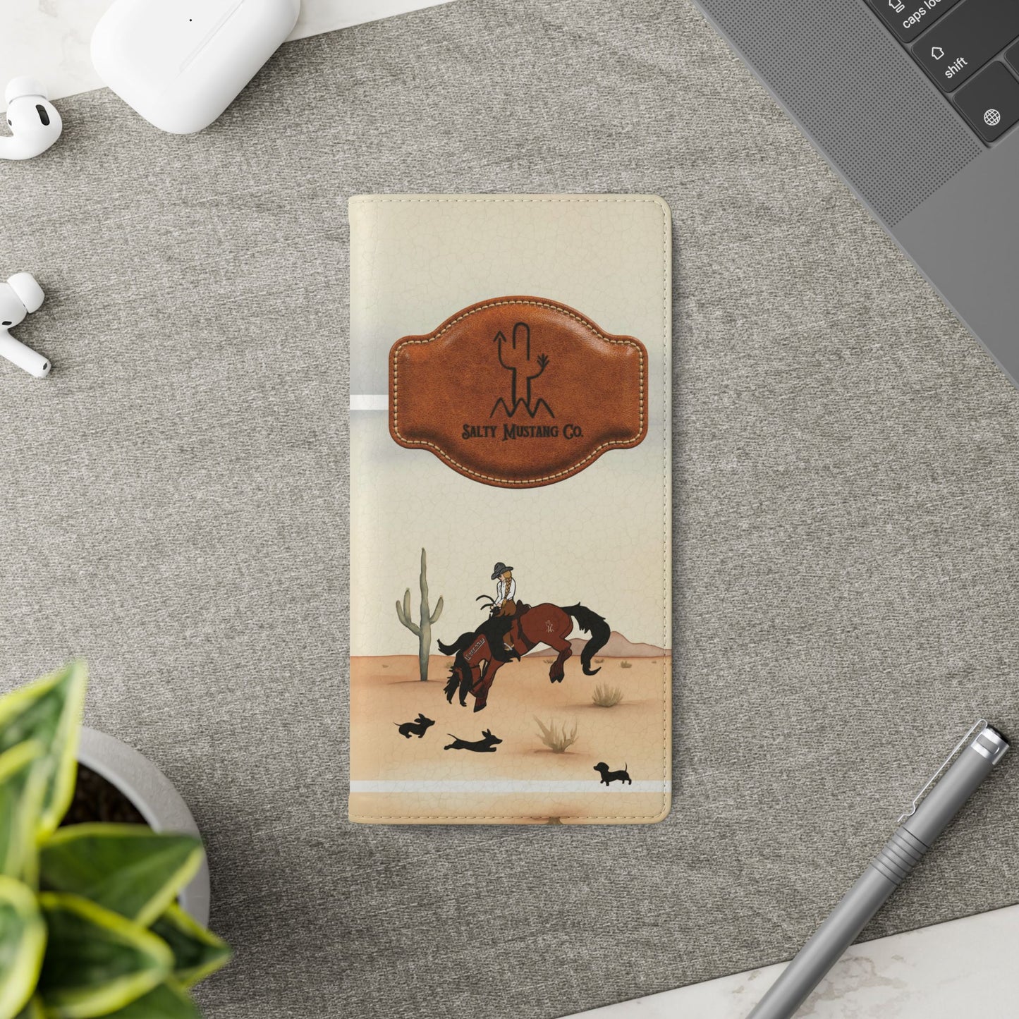 Salty Mustang Co. Lady Puncher Flip Wallet Phone Case (Samsung & iPhone)