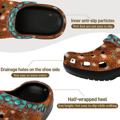 As The Deer Pants For Water High-Heeled Salty Clogs