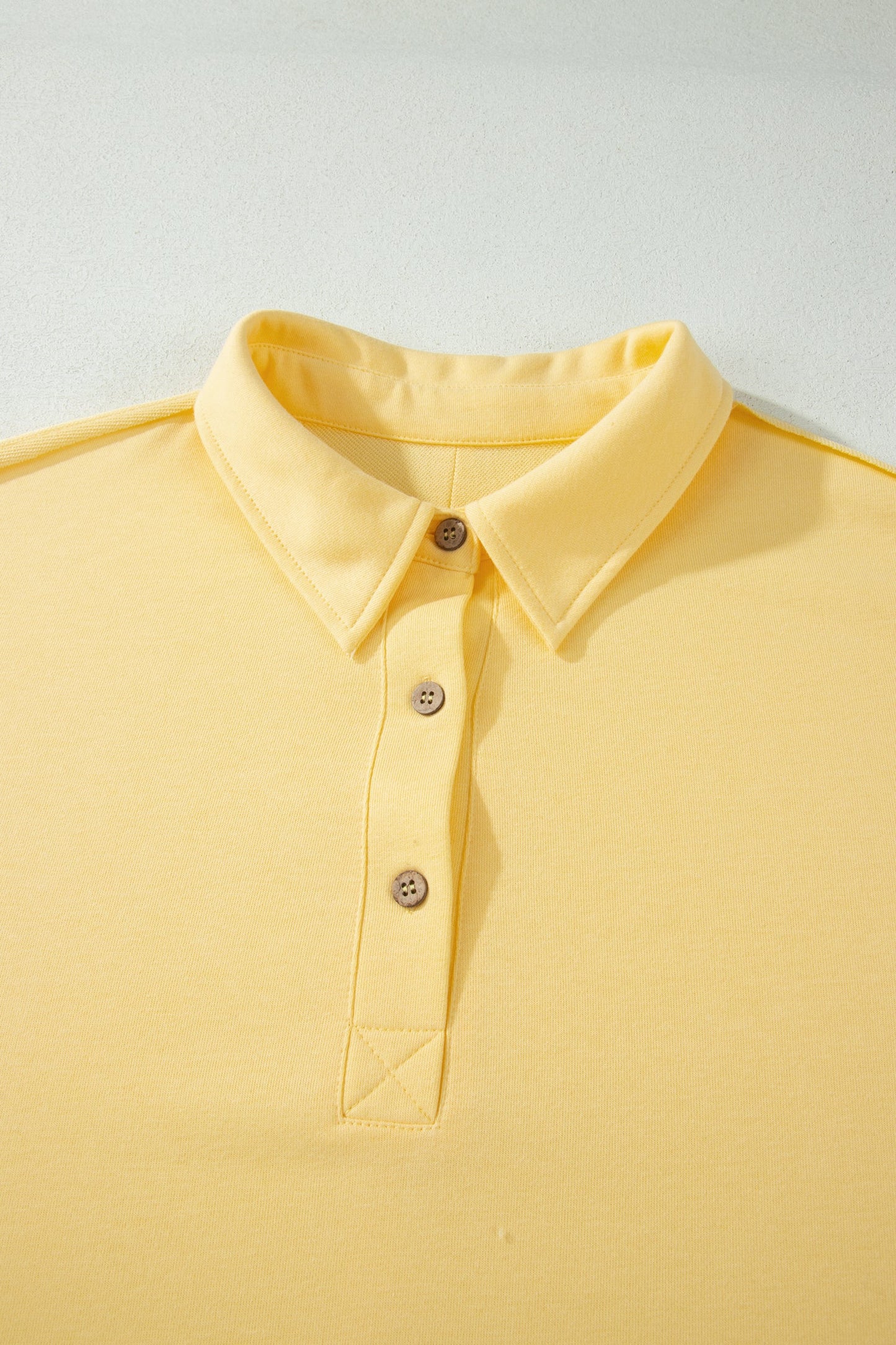 Plus Size Solid Polo Tee & Elastic Waist Shorts