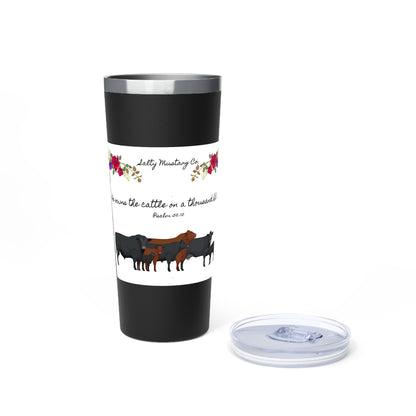 Salty Mustang Co. He Own's The Cattle On A Thousand Hills Copper Vacuum Insulated Tumbler, 22oz