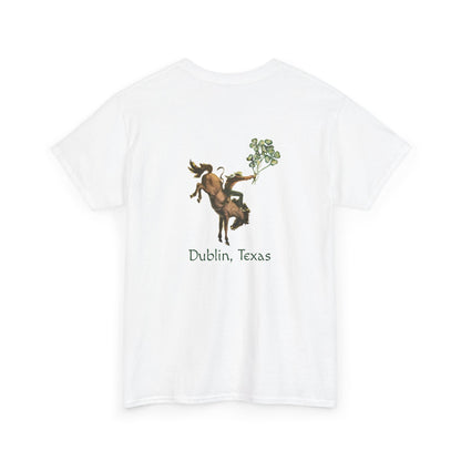 Dublin, Texas Shamrock Bronc Rider Unisex Heavy Cotton Tee