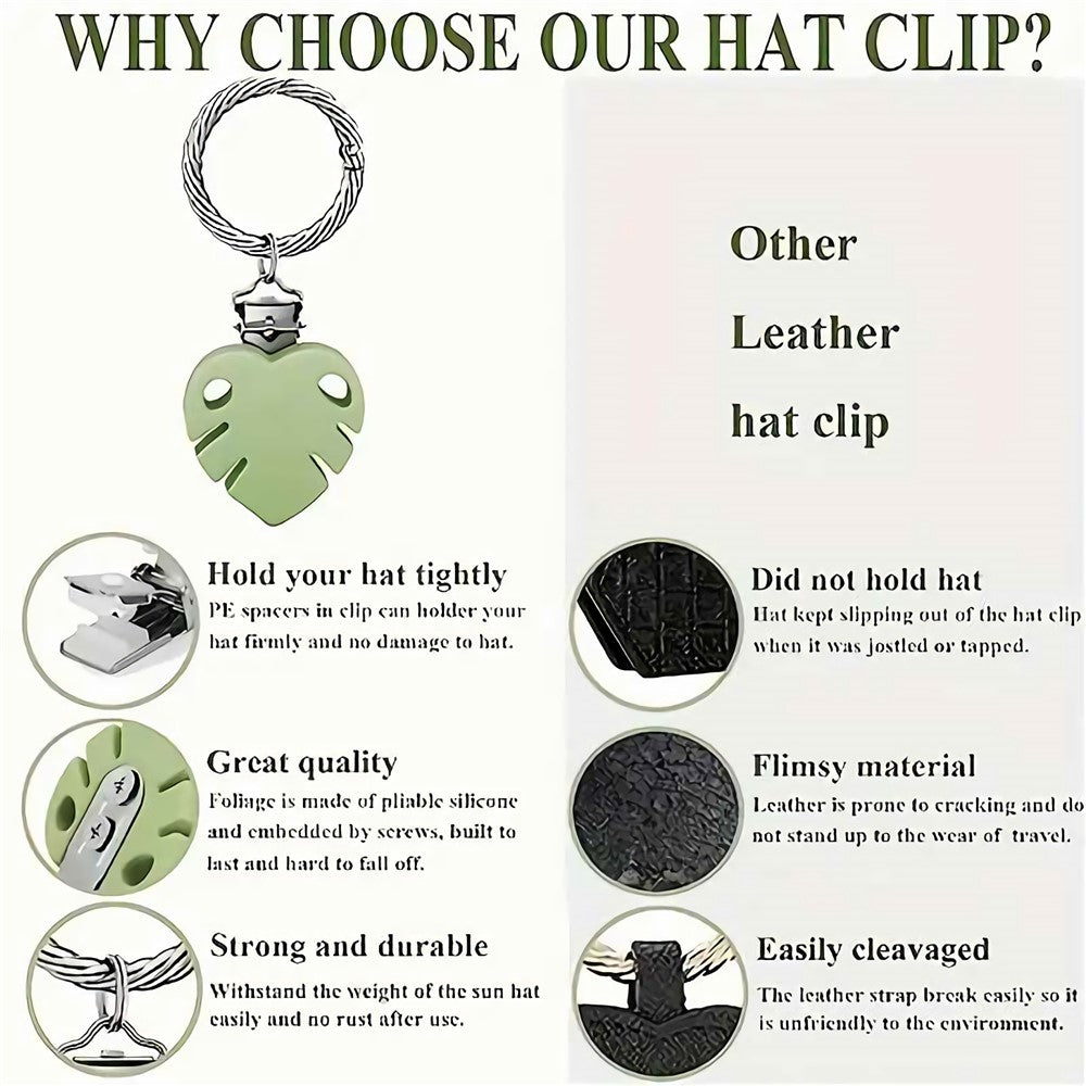 Colorful Flower Leaf Hat Clip Multi-functional Clip Travel Luggage Pendant Bag Accessory