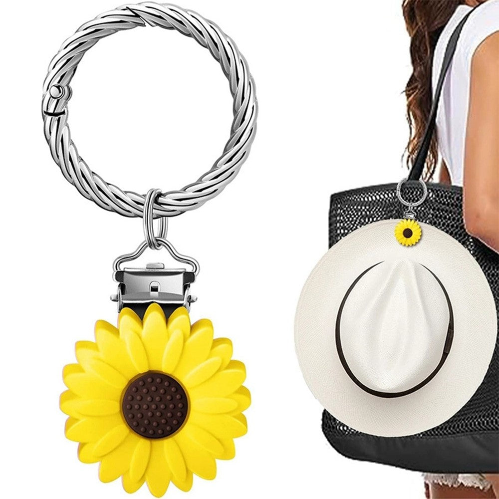 Colorful Flower Leaf Hat Clip Multi-functional Clip Travel Luggage Pendant Bag Accessory