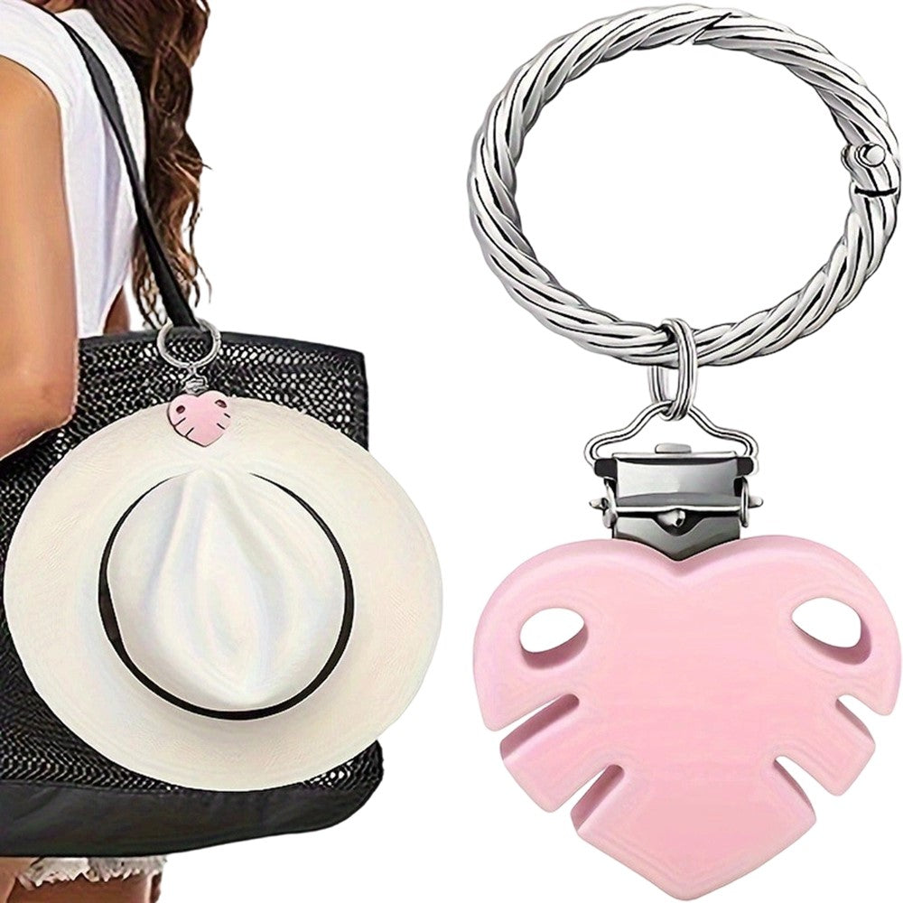 Colorful Flower Leaf Hat Clip Multi-functional Clip Travel Luggage Pendant Bag Accessory