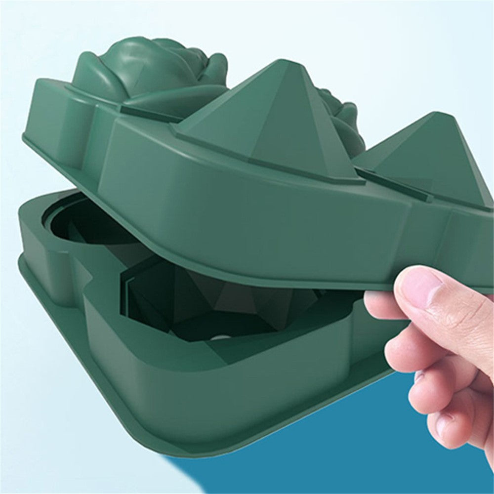 Rose and Diamond Shape Ice Cube Maker 4-grid Silicone Mold Tray for Chilling Cocktails Whiskey (No FDA Certificate)
