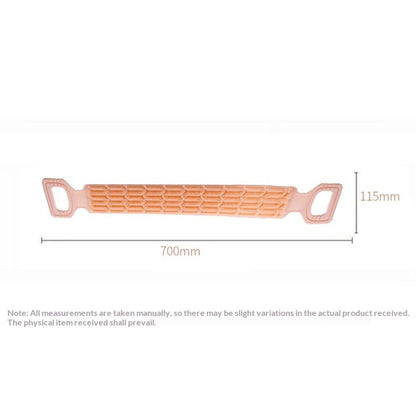 Long Handle Double-Sided Silicone Back Scrubber with Soft Bristles and Massage Nubs