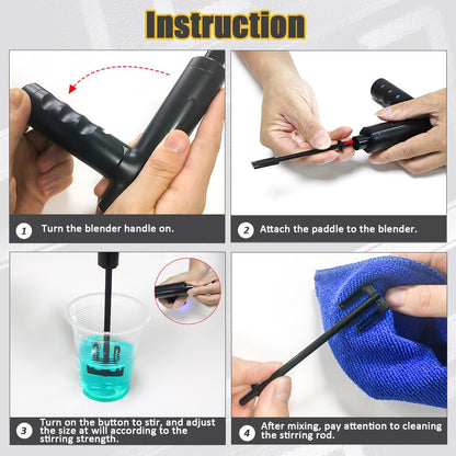 Foldable Electric Epoxy Resin Mixer Handheld Resin Stirrer with Adjustable Speed