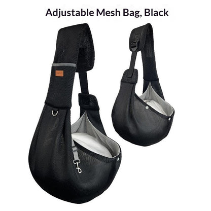 Adjustable Mesh Pet Crossbody Bag Breathable Anti-Escape Safety Clip Dog Sling Carrier for Cats and Dogs