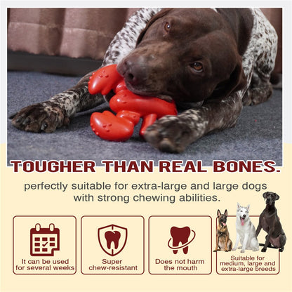 LX-01 Dog Chewing Teething Toy Lobster Pet Toy Gift for Medium Large Dogs (BPA Free, CPC  /  FDA  /  RoHS Certified)