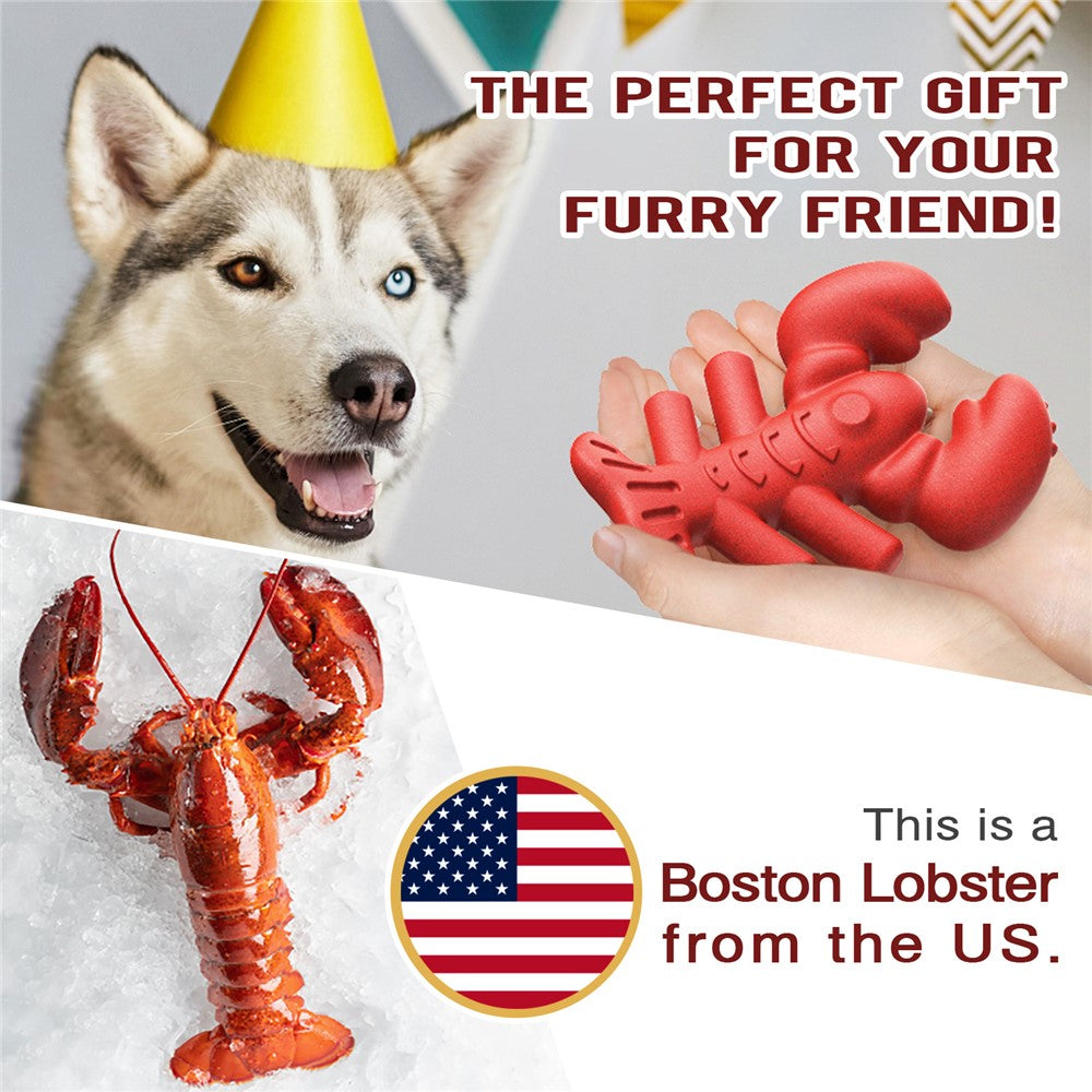 LX-01 Dog Chewing Teething Toy Lobster Pet Toy Gift for Medium Large Dogs (BPA Free, CPC  /  FDA  /  RoHS Certified)