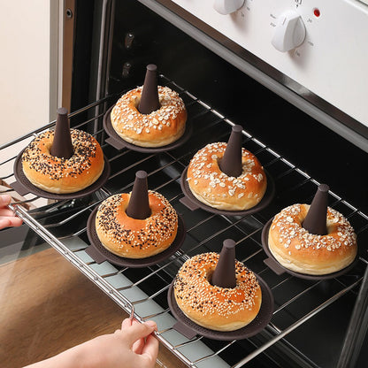 6Pcs Oven-Safe Silicone Baking Molds for Bread Donuts (BPA Free, No FDA)