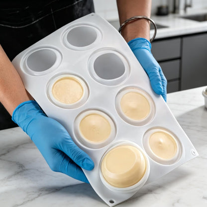 YT2023136 8-Cavity Silicone Sphere Cake Mold Round Ball Baking Mold for Mousse Cake Chocolate Mold (BPA Free, No FDA)