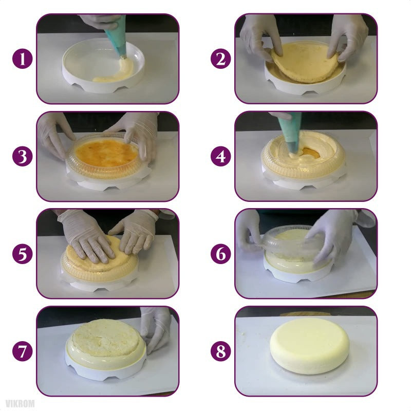 164535 Large Flat Round Silicone Mousse Cake Mold Food Grade Non-Stick Baking Mold for Oven Microwave Freezer (BPA Free, No FDA)
