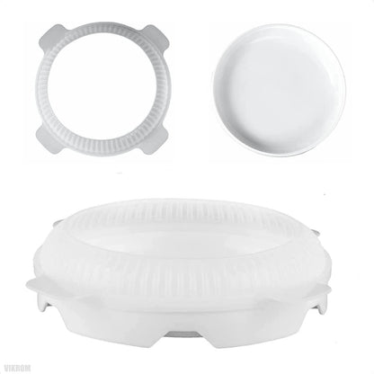 164535 Large Flat Round Silicone Mousse Cake Mold Food Grade Non-Stick Baking Mold for Oven Microwave Freezer (BPA Free, No FDA)