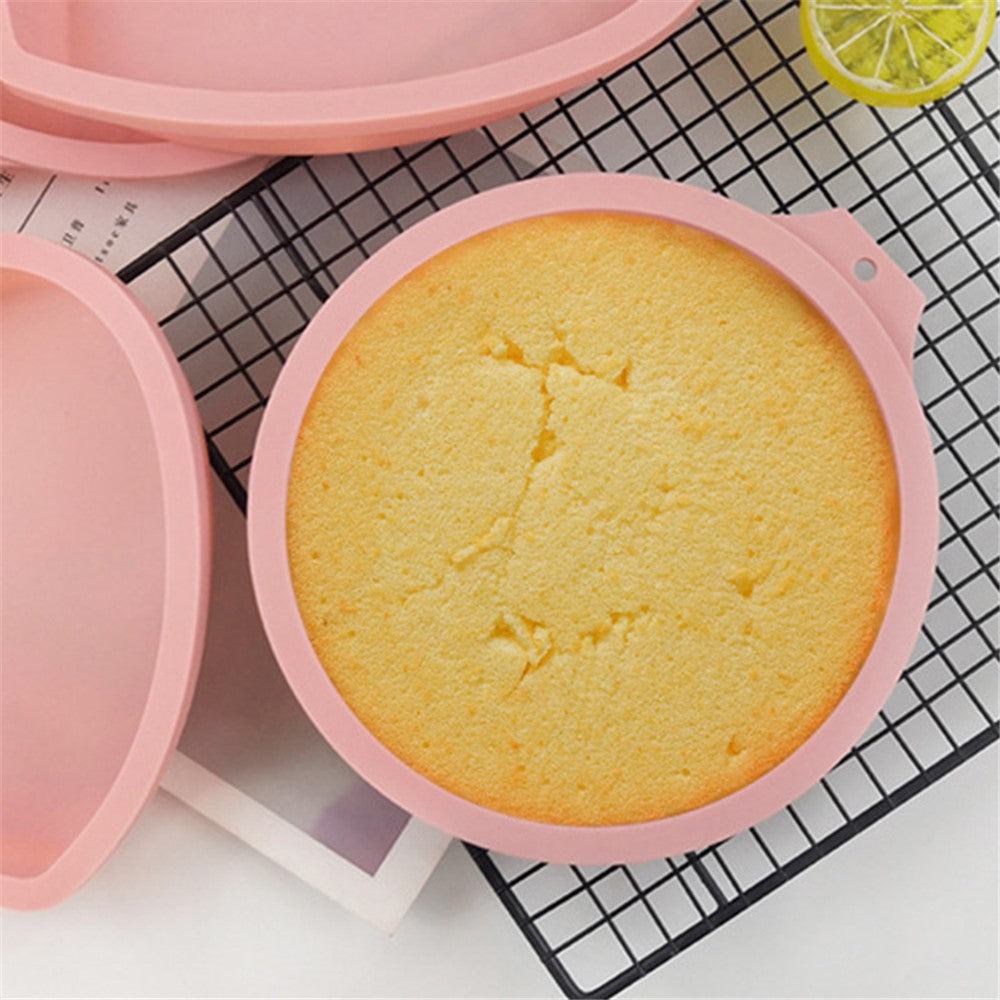 8-inch Round Cake Pan Silicone Mold Chiffon Cake Making Mold Kitchen Baking Pan (BPA-Free, No FDA Certificate)