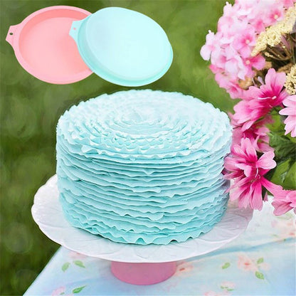 8-inch Round Cake Pan Silicone Mold Chiffon Cake Making Mold Kitchen Baking Pan (BPA-Free, No FDA Certificate)