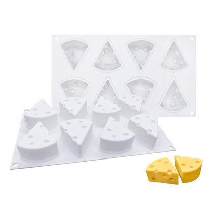 8-Grid Cheese Mousse Cake Mold Silicone Baking Mold DIY Soap Scented Candle Mold (BPA-Free, No FDA Certificate)