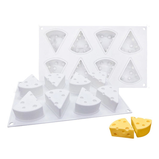 8-Grid Cheese Mousse Cake Mold Silicone Baking Mold DIY Soap Scented Candle Mold (BPA-Free, No FDA Certificate)