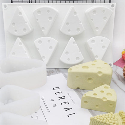 8-Grid Cheese Mousse Cake Mold Silicone Baking Mold DIY Soap Scented Candle Mold (BPA-Free, No FDA Certificate)