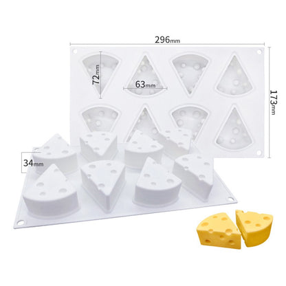 8-Grid Cheese Mousse Cake Mold Silicone Baking Mold DIY Soap Scented Candle Mold (BPA-Free, No FDA Certificate)