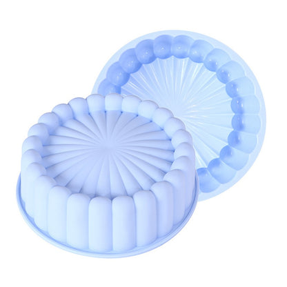 Flower Shape Silicone Baking Pan Round Tray Bread Mousse Cake Mold (BPA-Free, No FDA Certified)
