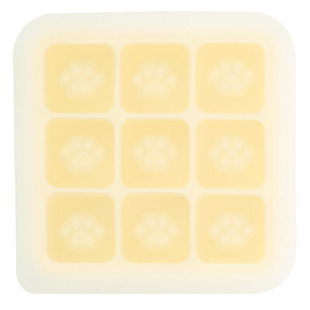 9 Grids Cat Paw Ice Mold with Lid Baby Food Silicone DIY Maker (No FDA)