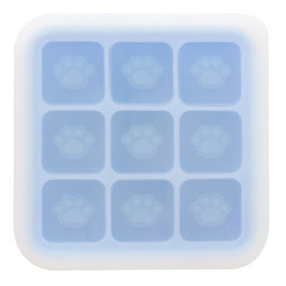 9 Grids Cat Paw Ice Mold with Lid Baby Food Silicone DIY Maker (No FDA)