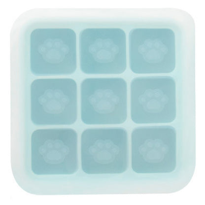 9 Grids Cat Paw Ice Mold with Lid Baby Food Silicone DIY Maker (No FDA)