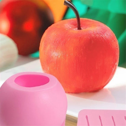 SX-SW-65 Apple Shape Mousse Cake Mold Christmas Eve Candle Silicone Mold (BPA-Free, No FDA Certificate)