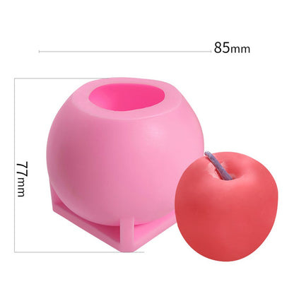 SX-SW-65 Apple Shape Mousse Cake Mold Christmas Eve Candle Silicone Mold (BPA-Free, No FDA Certificate)